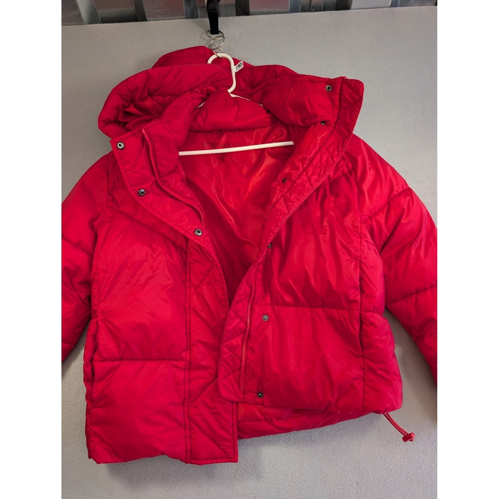 BCBGeneration Red Hooded Puffer Jacket Premium Performance Size M 7425343SC